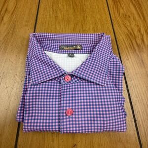 Peter Millar Summer Comfort Golf Polo Shirt‎ Texas Golf Assoc. L